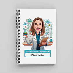  - En Başarılı Kadın Fen Öğretmeni Karikatürlü Defter
