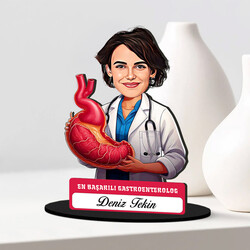 En Başarılı Kadın Gastroentrolog Karikatürlü Biblo - Thumbnail