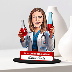 En Başarılı Kadın Hermatolog Karikatürlü Biblo - Thumbnail