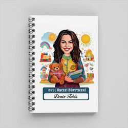  - En Başarılı Kadın Okul Öncesi Öğretmeni Karikatürlü Defter