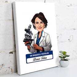  - En Başarılı Kadın Patolog Karikatürlü Tablo