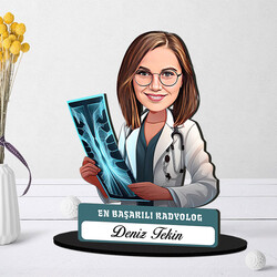 En Başarılı Kadın Radyolog Karikatürlü Biblo - Thumbnail