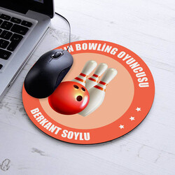  - En İyi Bowling Oyuncusu İsme Özel Yuvarlak Mousepad