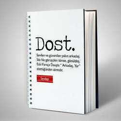  - En İyi Dost Temalı İsimli Defter