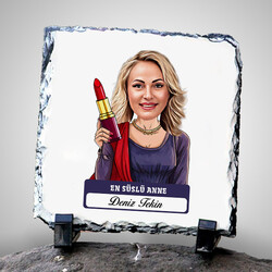  - En Süslü Anne Karikatürlü Taş Baskı