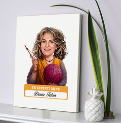 En Tonton Anne Karikatürlü Kanvas Tablo - Thumbnail