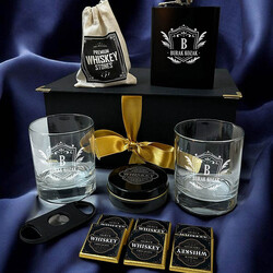 Erkeğe Hediye Golden Crown Elegan Viski Seti - Thumbnail