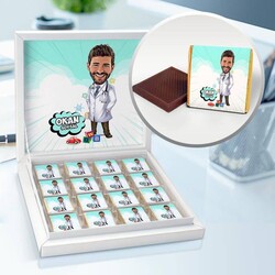  - Erkek Çocuk Doktoru Karikatürlü Çikolata Kutusu