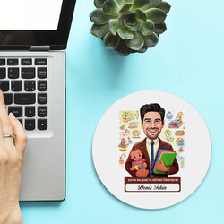  - Erkek Çocuk Gelişimi Öğretmeni Temalı Karikatürlü Mousepad