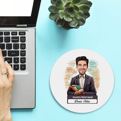  - Erkek Felsefe Öğretmeni Temalı Karikatürlü Mousepad