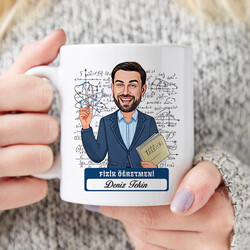  - Erkek Fizik Öğretmeni Karikatürlü Bardak