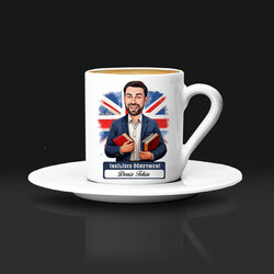  - Erkek İngilizce Öğretmeni Karikatürlü Kahve Fincanı