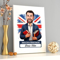  - Erkek İngilizce Öğretmeni Karikatürlü Tablo