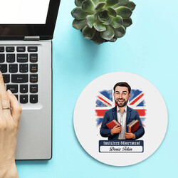  - Erkek İngilizce Öğretmeni Temalı Karikatürlü Mousepad