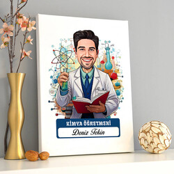  - Erkek Kimya Öğretmeni Karikatürlü Tablo