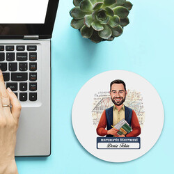  - Erkek Matematik Öğretmeni Temalı Karikatürlü Mousepad