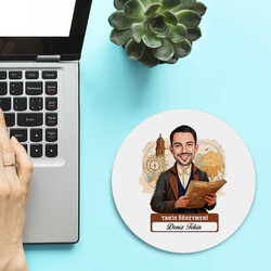  - Erkek Tarih Öğretmeni Temalı Karikatürlü Mousepad