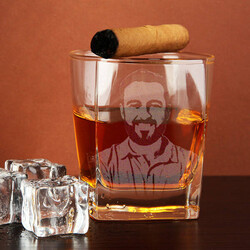  - Erkeklere Özel Fotoğraflı Viski Bardağı