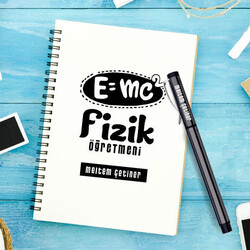  - Fizik Öğretmeni Temalı Defter ve Kalem