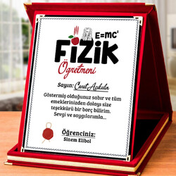  - Fizik Öğretmenine Hediye Plaket