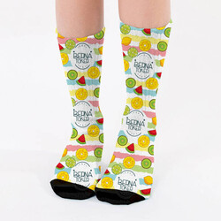 Fruits Tasarım Kadın Çorabı - Thumbnail