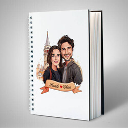Galata Kulesi ve Aşkımız Karikatürlü Defter - Thumbnail