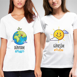  - Güneşim ve Dünyam Arkadaş Tişörtleri