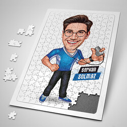  - Hakemlik Yapan Erkek Karikatürlü Puzzle