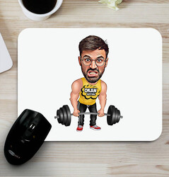  - Halterci Karikatürlü Mouse Pad