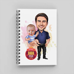  - Harika Baba ve Bebeği Karikatürlü Defter