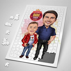  - Harika Baba ve Oğlu Karikatürlü Puzzle