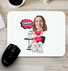  - Havalı Hatun Karikatürlü Mouse Pad