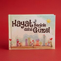 Hayat Seninle Güzel Kupa Bardak ve Kitap - Thumbnail