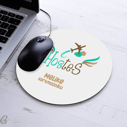  - Hediyelik Hostes Temalı Yuvarlak Mousepad