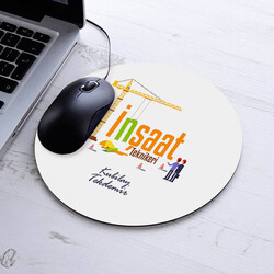  - Hediyelik İnşaat Mühendisi Teknikeri Yuvarlak Mousepad