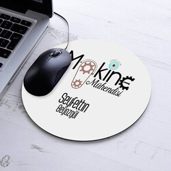  - Hediyelik Makine Mühendisi Yuvarlak Mousepad