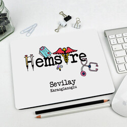  - Hemşire Temalı İsme Özel Mousepad