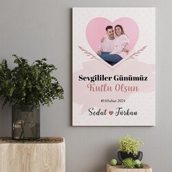  - Her Zaman Aşkla Sevgililer Günü Kanvas Tablosu