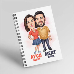  - Her Zaman Yanındayım Sevgilim Karikatürlü Defter