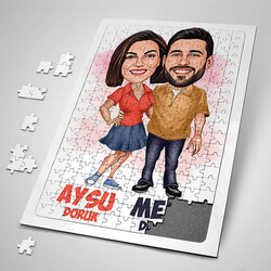  - Her Zaman Yanındayım Sevgilim Karikatürlü Puzzle