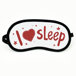 I Love Sleep Mesajlı Uyuma Göz Maskesi - Thumbnail