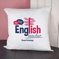  - İngilizce Öğretmenine Hediye Kare Yastık