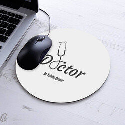  - İsimli Doktor Temalı Yuvarlak Mousepad