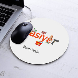  - İsimli Kasiyerlere Özel Yuvarlak Mousepad