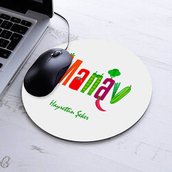  - İsimli Manav Temalı Yuvarlak Mousepad