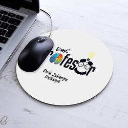  - İsimli Profesör Temalı Yuvarlak Mousepad