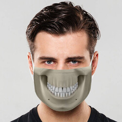  - İskelet Ağzı Tasarımlı Yıkanabilir Maske