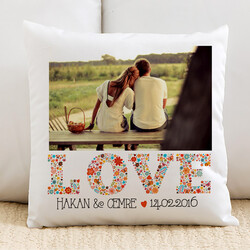  - İsme Özel Fotoğraflı Love Yastık