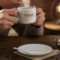  - İsme Özel Lüks Kaşık Hediyeli Nescafe Fincanı
