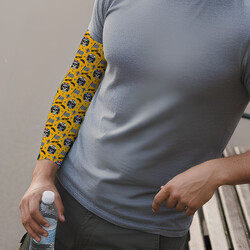  - İsme Özel Motor Yarışçısı İskelet Desenli Kol Çorabı